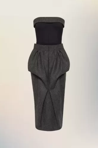Abito bustier in lana Maison Margiela