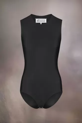 Body senza maniche in jersey tecnico