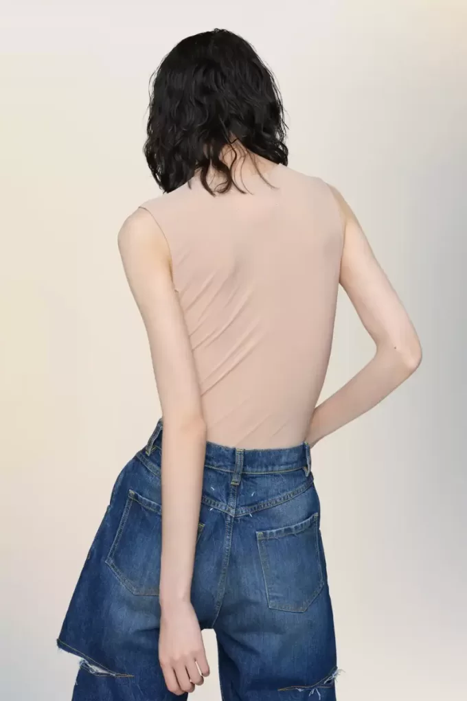 Body senza maniche in jersey tecnico Body senza maniche in jersey tecnico