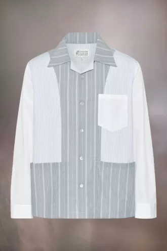 Camicia gessata patchwork Camicia gessata patchwork