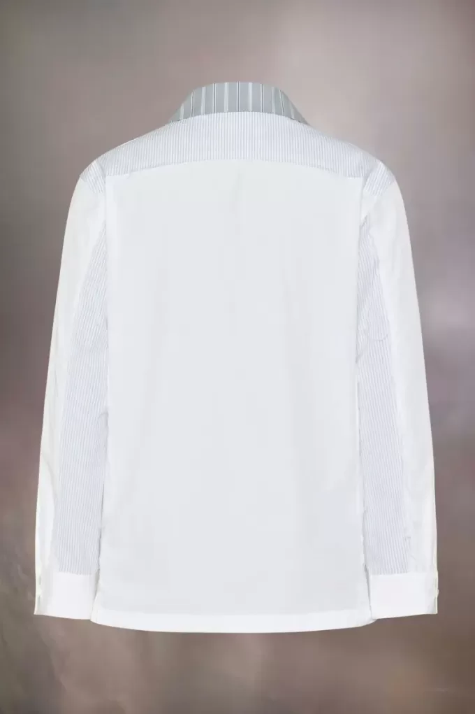 Camicia gessata patchwork