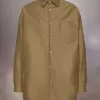 Camicia in cotone satinato imbottito