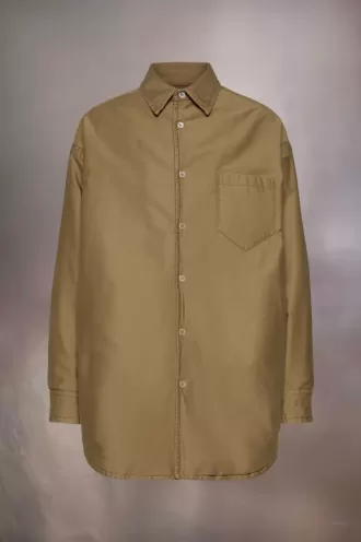 Camicia in cotone satinato imbottito Camicia in cotone satinato imbottito