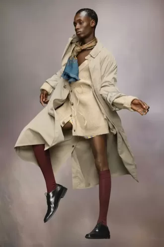 Cappotto color pesca Maison Margiela