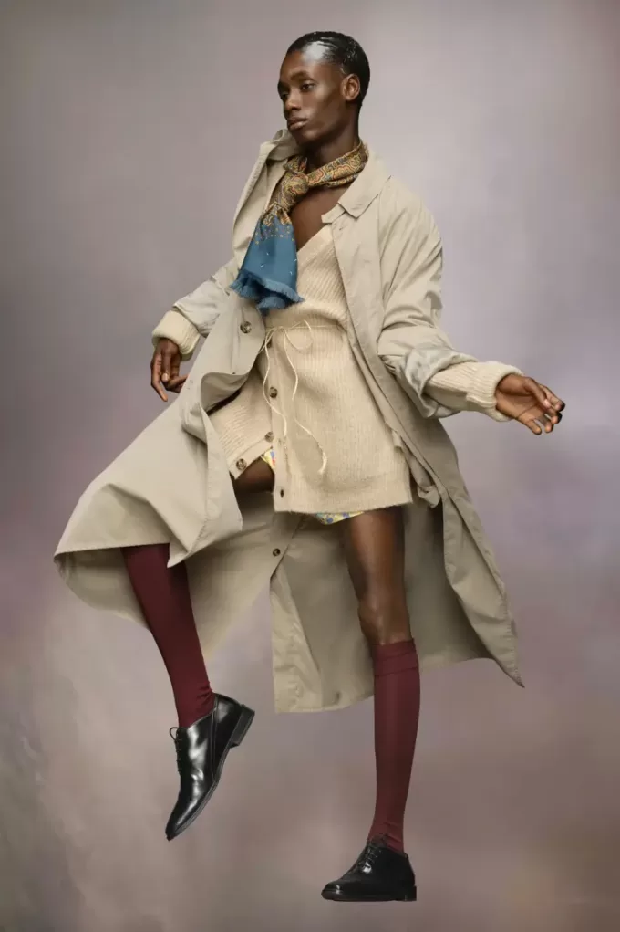 Cappotto color pesca Maison Margiela Cappotto color pesca Maison Margiela