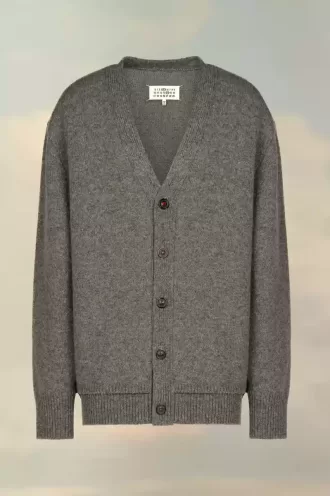 Cardigan con toppa sui gomiti