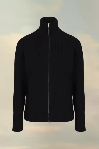 Cardigan lavorato a maglia con cerniera