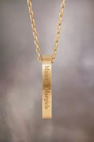 Collana con anello con logo Maison Margiela