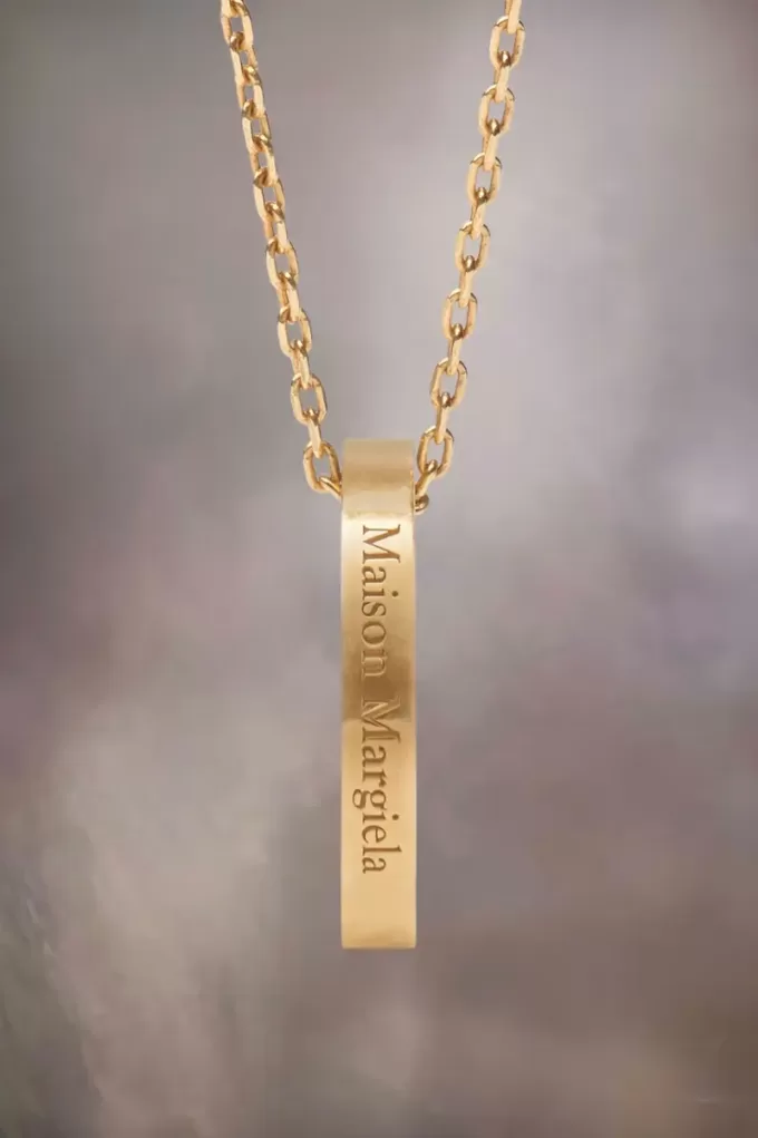 Collana con anello con logo Maison Margiela Collana con anello con logo Maison Margiela