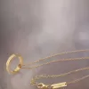 Collana con anello con logo Maison Margiela Collana con anello con logo Maison Margiela