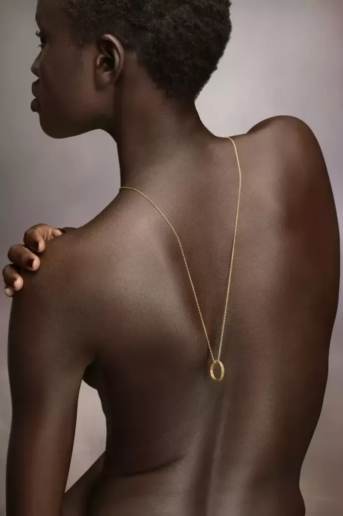Collana con anello con logo Maison Margiela Collana con anello con logo Maison Margiela