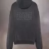Felpa con cappuccio con logo numerico Maison Margiela Felpa con cappuccio con logo numerico Maison Margiela