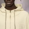 Felpa con cappuccio e zip con logo timbro Felpa con cappuccio e zip con logo timbro