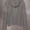Felpa estiva in maglia con cappuccio Felpa estiva in maglia con cappuccio