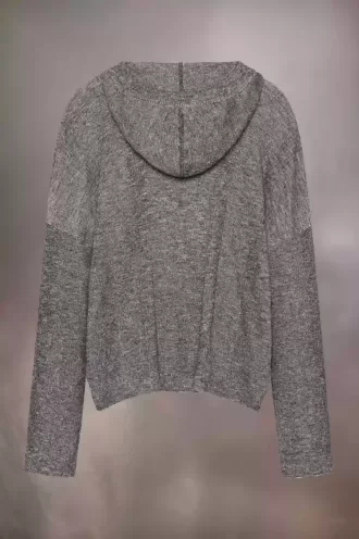 Felpa estiva in maglia con cappuccio