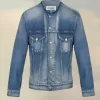 Giacca di jeans senza colletto Giacca di jeans senza colletto