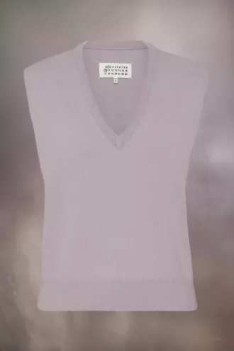 Gilet scollo a V in lana Maison Margiela