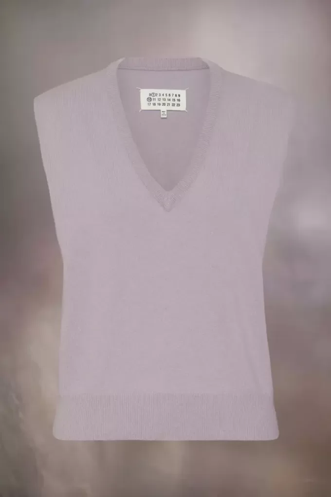 Gilet scollo a V in lana Maison Margiela Gilet scollo a V in lana Maison Margiela