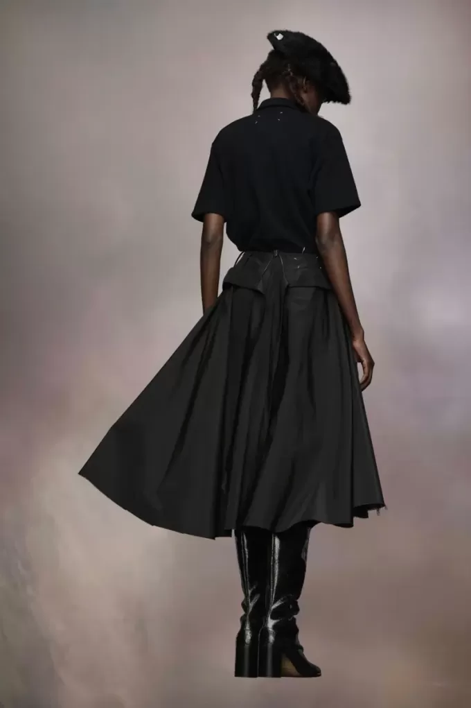 Gonna midi in taffetà Maison Margiela Gonna midi in taffetà Maison Margiela