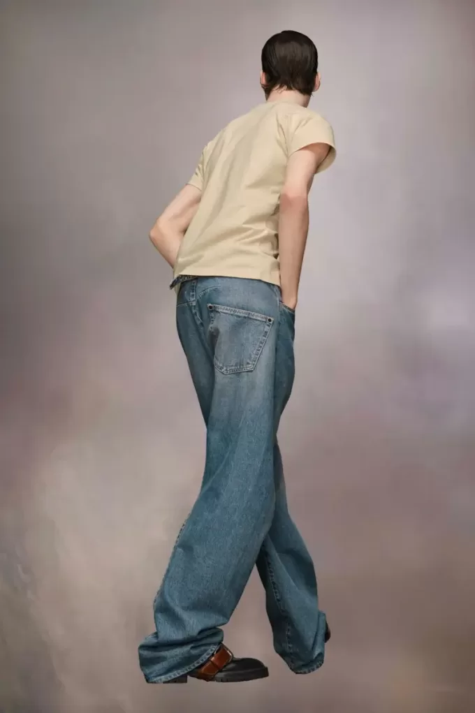 Jeans con cucitura diagonale Maison Margiela Jeans con cucitura diagonale Maison Margiela