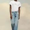 Jeans dritti con tasche a contrasto Jeans dritti con tasche a contrasto