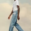 Jeans dritti con tasche a contrasto Jeans dritti con tasche a contrasto