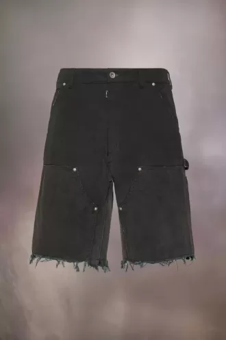Pantaloncini in denim con borchie Maison Margiela Pantaloncini in denim con borchie Maison Margiela