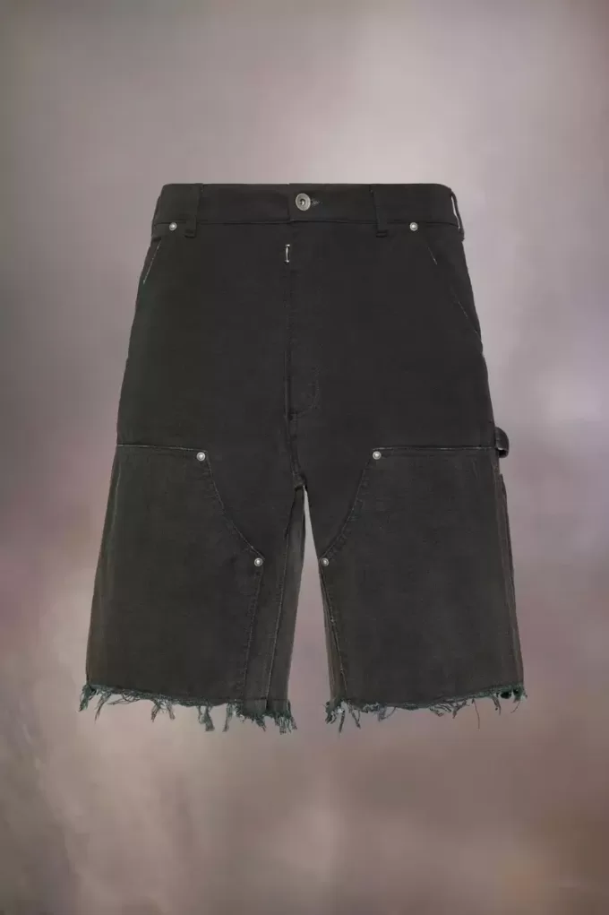 Pantaloncini in denim con borchie Maison Margiela