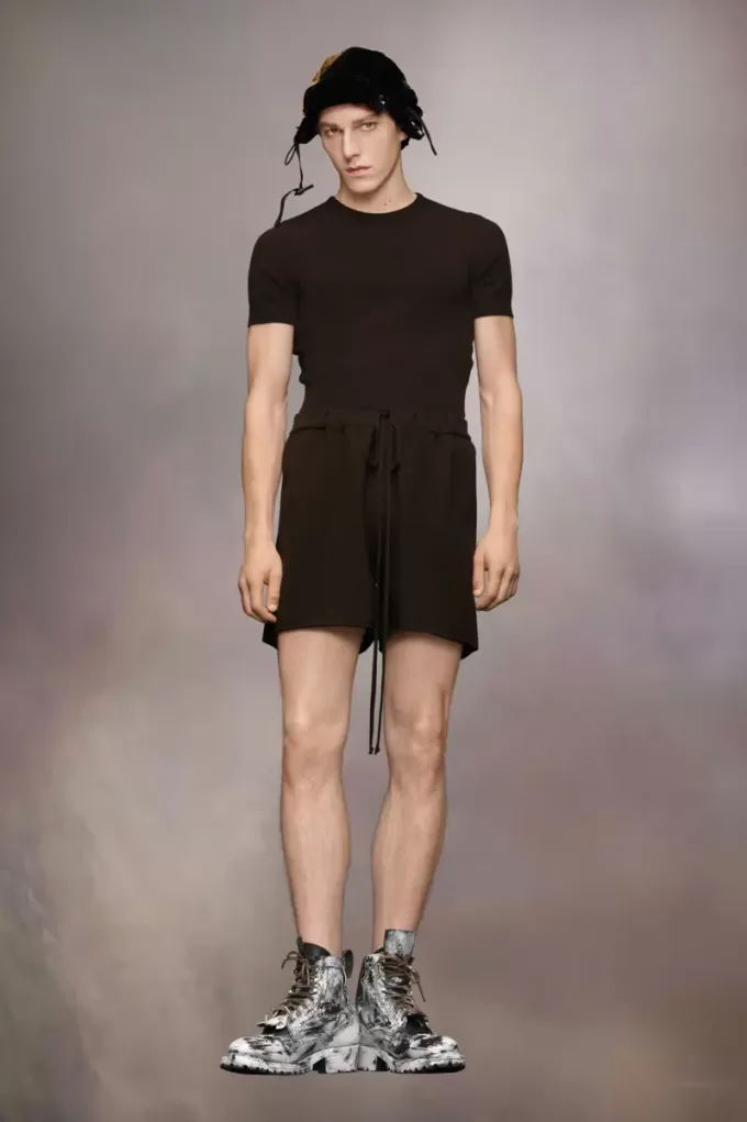 Pantaloncini in maglia di cashmere