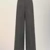 Pantaloni di lana a gamba larga Pantaloni di lana a gamba larga