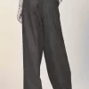 Pantaloni di lana a gamba larga Pantaloni di lana a gamba larga