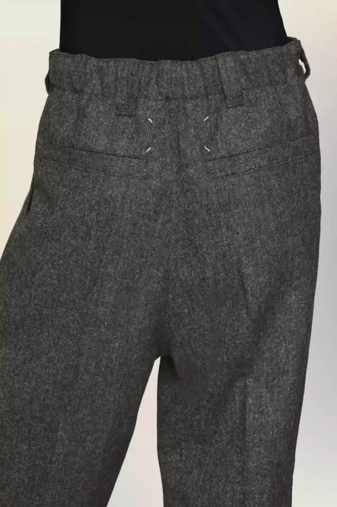 Pantaloni di lana a gamba larga Pantaloni di lana a gamba larga