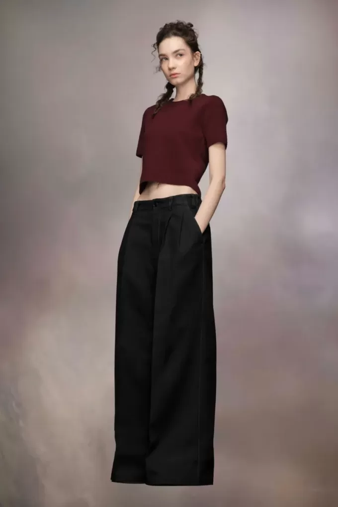 Pantaloni di lana plissettati Pantaloni di lana plissettati