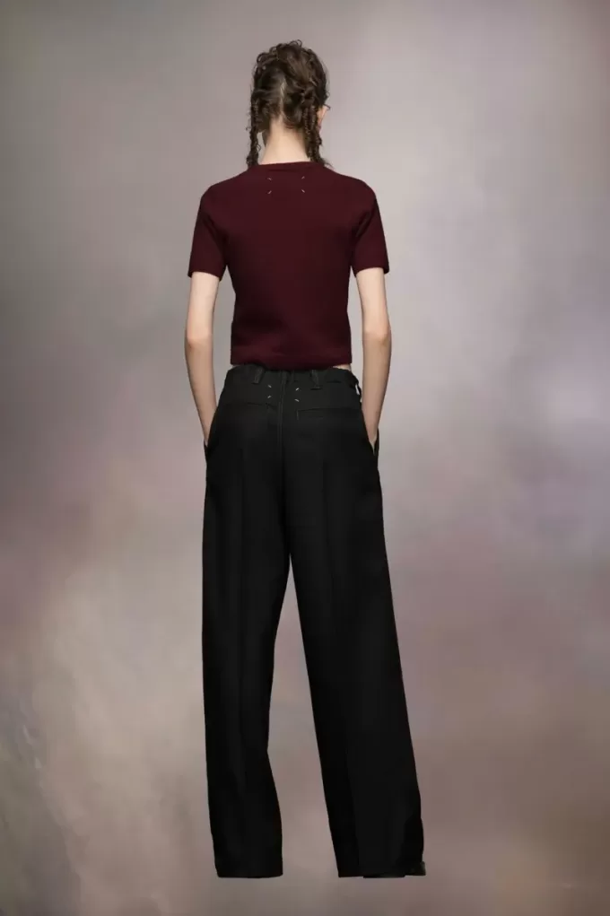 Pantaloni di lana plissettati Pantaloni di lana plissettati