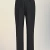 Pantaloni dritti in lana infeltrita Pantaloni dritti in lana infeltrita