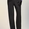 Pantaloni dritti in lana infeltrita Pantaloni dritti in lana infeltrita