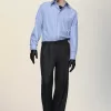 Pantaloni dritti in lana infeltrita Pantaloni dritti in lana infeltrita