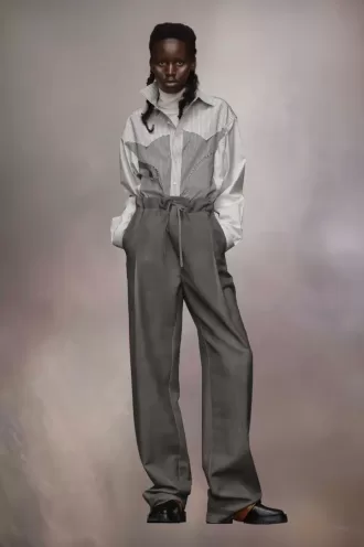 Pantaloni in lana e mohair