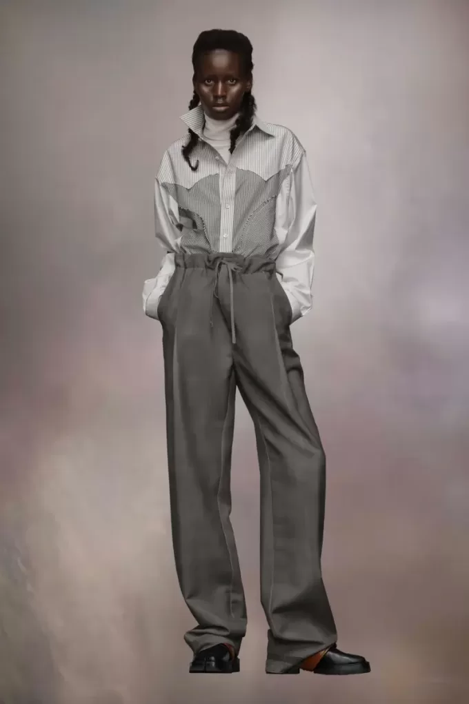 Pantaloni in lana e mohair Pantaloni in lana e mohair