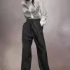 Pantaloni in lana e mohair Pantaloni in lana e mohair