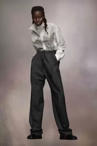 Pantaloni in lana e mohair