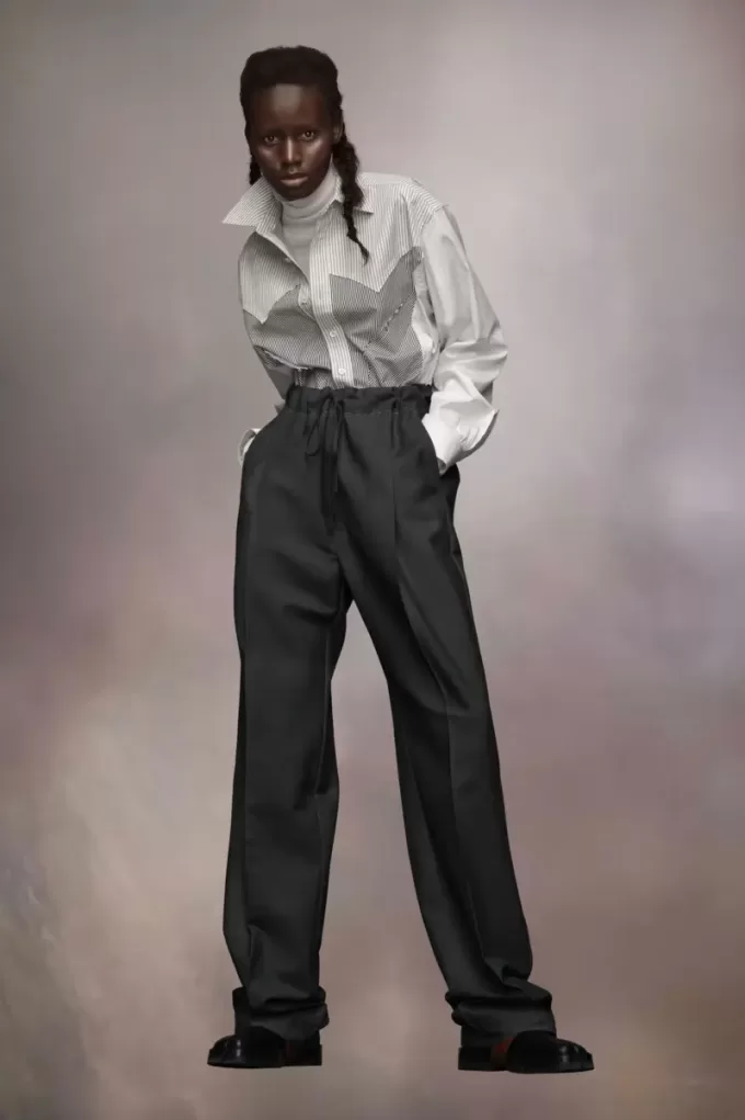 Pantaloni in lana e mohair Pantaloni in lana e mohair