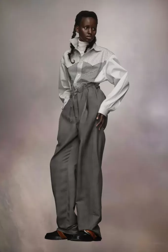 Pantaloni in lana e mohair Pantaloni in lana e mohair