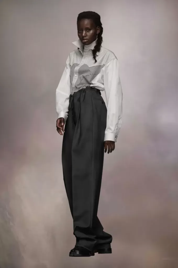 Pantaloni in lana e mohair Pantaloni in lana e mohair