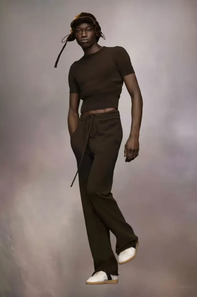 Pantaloni in maglia di cashmere