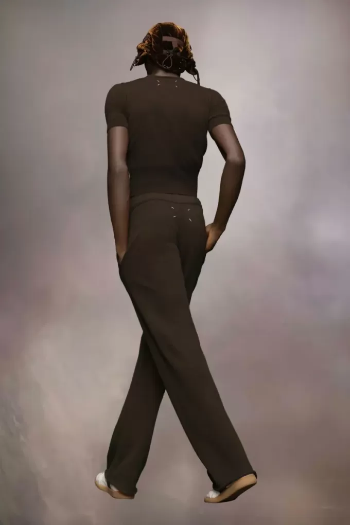 Pantaloni in maglia di cashmere