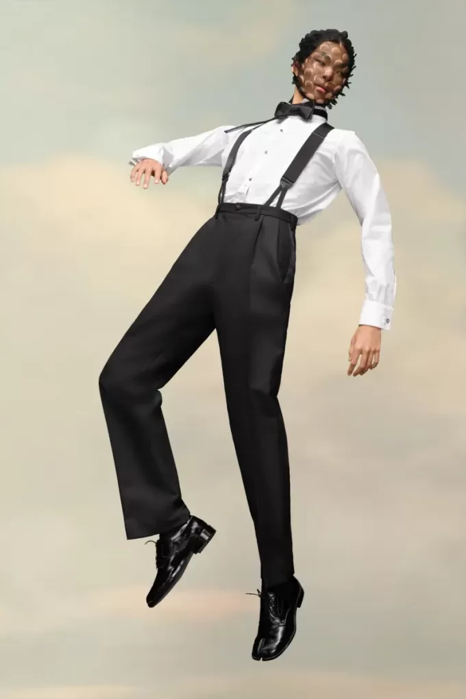 Pantaloni in mohair britannico