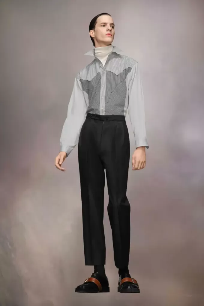 Pantaloni in mohair britannico