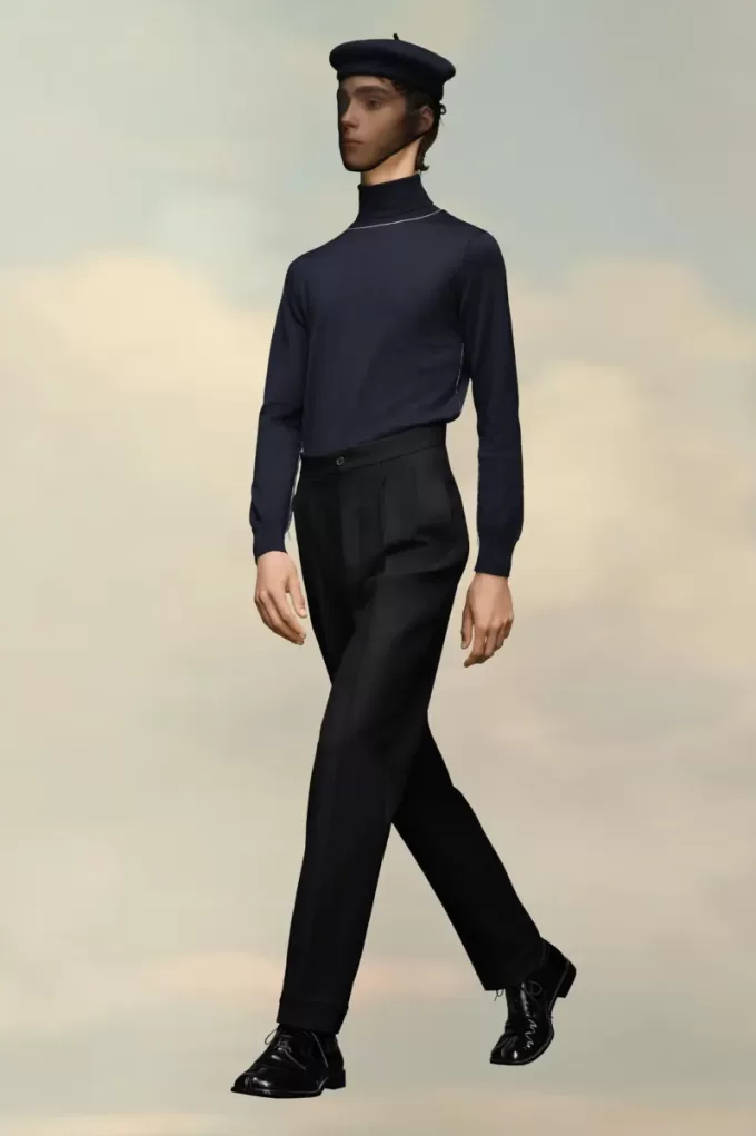 Pantaloni in mohair britannico Pantaloni in mohair britannico