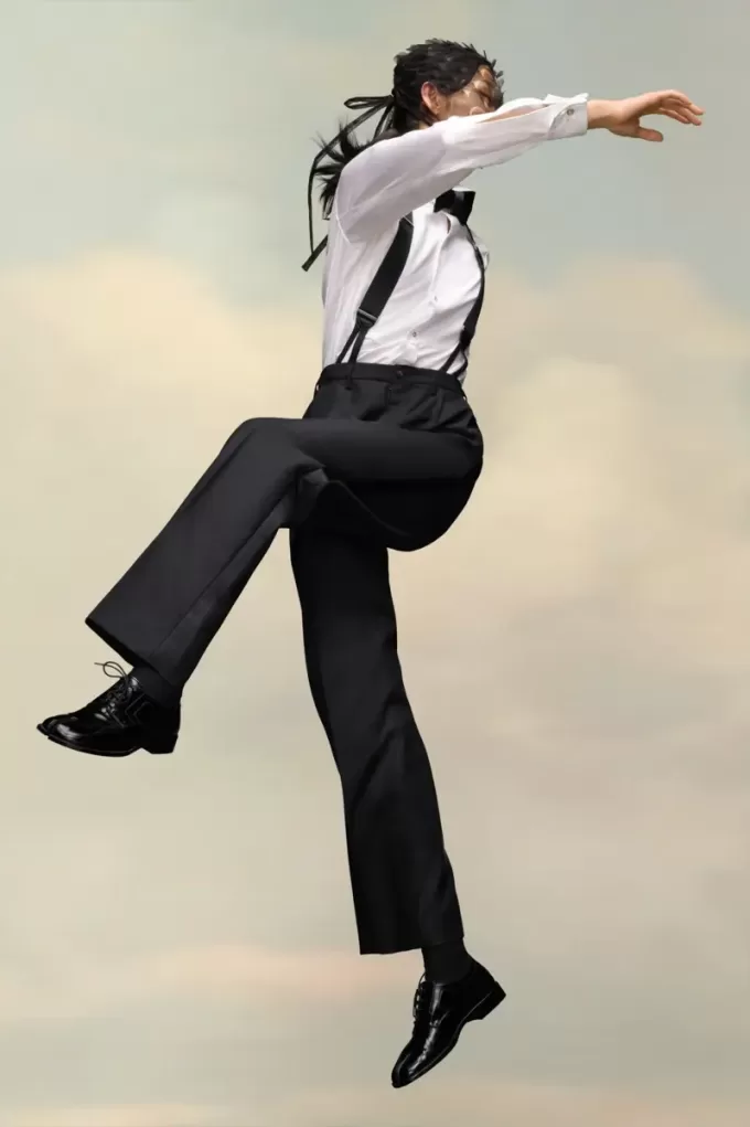 Pantaloni in mohair britannico